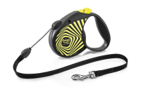 Триол Поводок-рулетка для собак Flexi Life Geometry Yellow M 5м до 20кг, трос