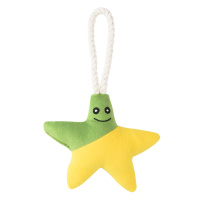 Игрушка Mr.Kranch д/собак мелких и средних пород Звездочка с канатом и пищалкой 26х16х5см, зеленая