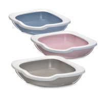 IMAC FRED Туалет для кошек с бортом, угловой, цвет mix, 51х51х15,5 см