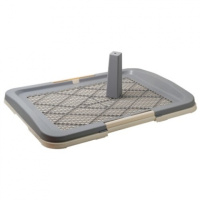 Туалет д/соб. со столбиком 63*48*6[20] см [серый] P160-04 /10/