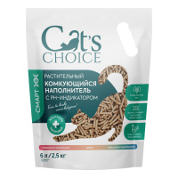 Растительный комкующийся наполнитель тофу Cat's choice c pH-индикатором 6л/2,5 кг