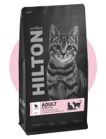 Hilton Сухой полнорационный корм для взрослых кошек с чувствительным пищеварением с кроликом (400 гр)