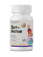 Вит-Актив К-С Биологически активная кормовая добавка д/кошек старше 7 лет, 120 таб