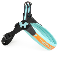 Шлейка United Pets для собак Complete me 1,5 x 34-42 см, оранжевая с голубым