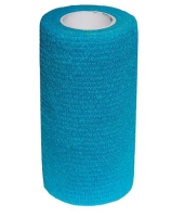 Valta Care Premium бинт самофиксирующийся c горьким вкусом 10 см х 450 см, голубой