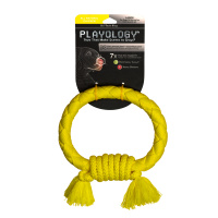 Playology хрустящее жевательное кольцо-канат DRI-TECH RING (с ароматом курицы, желтый)