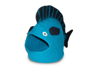 Дом для кошки "Рыба" бирюзовый