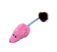 GoSi Игрушка для Кошек "Мышь с кошачьей мятой, хвост пружинки" розовая GoSi