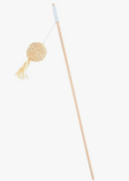 Игрушка-дразнилка для кошек из натуральных материалов "Мяч", d40/400мм, серия NATURAL