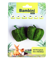 Игрушка Bambini Pets для грызунов "Перчики" из люфы. Количество 2 шт