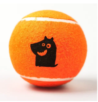 Игрушка Mr.Kranch для собак Теннисный мяч большой 9 см с пищалкой оранжевый