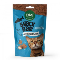 Лакомство Триол для кошек "Мини-подушечки с начинкой из тунца", 30г, серия SNACK BAR