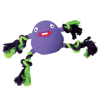 Триол Игрушка для собак из латекса "Фиолетовый зубастик с веревками", 82/185мм, серия HORROR