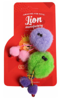 Игрушка для кошек Lion Кузя с бубенчиками 2 штуки в уп. (LMG-K0002-B 4 см)
