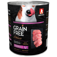 Мясной рацион Grain Free, консервы для собак, Индейка, 350 г.