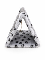 Когтеточка ковролиновая Шалаш [ковролин,мех] 25*35*38 Классикъ