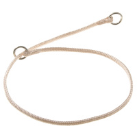 Ошейник-удавка с 2-я кольцами круглый 3мм*45см [слоновая кость] 76-2206