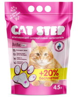 АКЦИЯ [+20% бесплатно] Наполнитель впитывающий силикагелевый CAT STEP Arctic Pink, 4,5 л