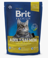 Brit Premium Cat Adult Salmon Сухой корм премиум класса с лососем для взрослых кошек [уценка] (400гр)