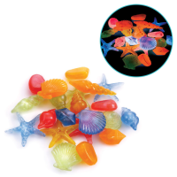 Ракушки 3001LD морские светящиеся разноцветные, 100шт, [пакет] [уценка]