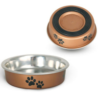 Метал. миска Лапки оранж. Триол (250 мл)