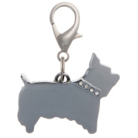 Адресник "Силуэт" Скотч-терьер со стразами 30*25 мм, гравировка 19007	Пет лайн