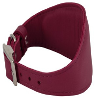 Каскад Ошейник с расширением из овечьей кожи ["селедка"], обхват шеи 23-27см (бордовый)