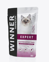 Winner Пауч ветеринарная диета Gastrointestinal для кошек "бережная забота" 80 г. (80 гр)
