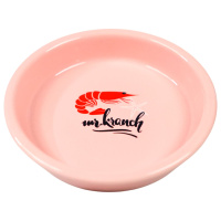 Миска Mr.Kranch керамическая для кошек 200 мл Креветочка, розовая