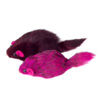 Игрушка для кошек "Мышь цветная", 70-75мм