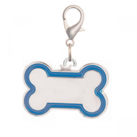 Адресник - кость синий 30*16 мм, гравировка 19073 Пет лайн