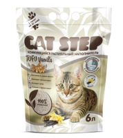 Cat Step Tofu Vanilla, наполнитель растительный комкующийся (6 л)