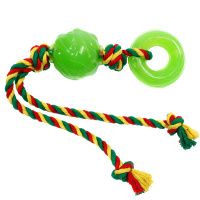 Dental Knot Комета Doglike с канатом [Зеленый]