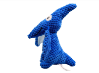 Игрушка Mr.Kranch для собак "Птерозавр" плюшевая с пищалкой 23 см голубая