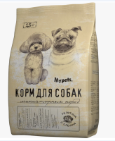 Mypets Сухой корм для собак миниатюрных пород. Телятина и оленина [уценка] (1,5 кг.)