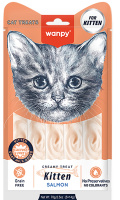 Wanpy Cat Лакомство для котят «нежное пюре» из лосося 70 г