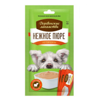 Деревенские лакомства д/собак Нежное пюре из говядины 40г