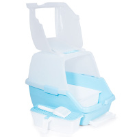 Триол Туалет для кошек закрытый, с выдвижным поддоном [совок и сетка в комплекте], P910, 550*400*420 мм.