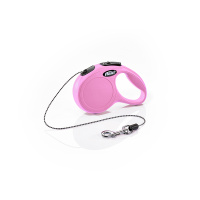 Flexi поводок-рулетка New Classic Cord. трос. Розовая