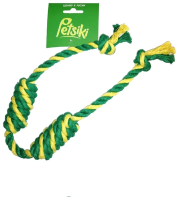 Petsiki Сарделька канатная 2шт средняя [желтый-зеленый-зеленый] PC-16545 (средняя PC-16545)