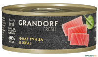 ГРАНДОРФ Фреш консервы для кошек Филе тунца с куриной грудкой в желе 70 г