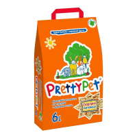 PrettyCat наполнитель древесный с морк.чипсами для грызун. и птиц, 6 л