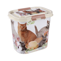 Россия Новинка Контейнер "Cats" для корма 10л [овальный], 310х210х265 мм