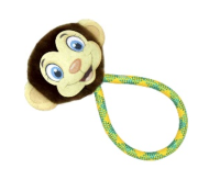 Дразнилка для собак "Обезьяна" на плетеном шнуре