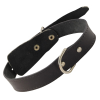 Триол Ошейник кожаный c кольцом,