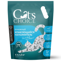 Наполнитель Бумажный комкующийся Cat's choice с цветовым индикатором комка 6 л/1,5 кг