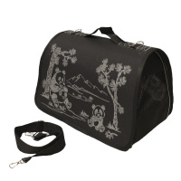 Догман Сумка-переноска Лира САФАРИ № 4,бежевая 48*29*29 см (Чёрная)