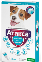 Атакса д/собак раствор для наружного применения 1шт [уценка] (1,0 мл от 4кг до 10кг)