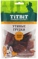 TiTBiT Утиные грудки для собак мини пород 70 г [уценка]