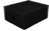 Акв. Губка прямоугольная ретикулированная черная №4, 6,8х4,6х11 см
